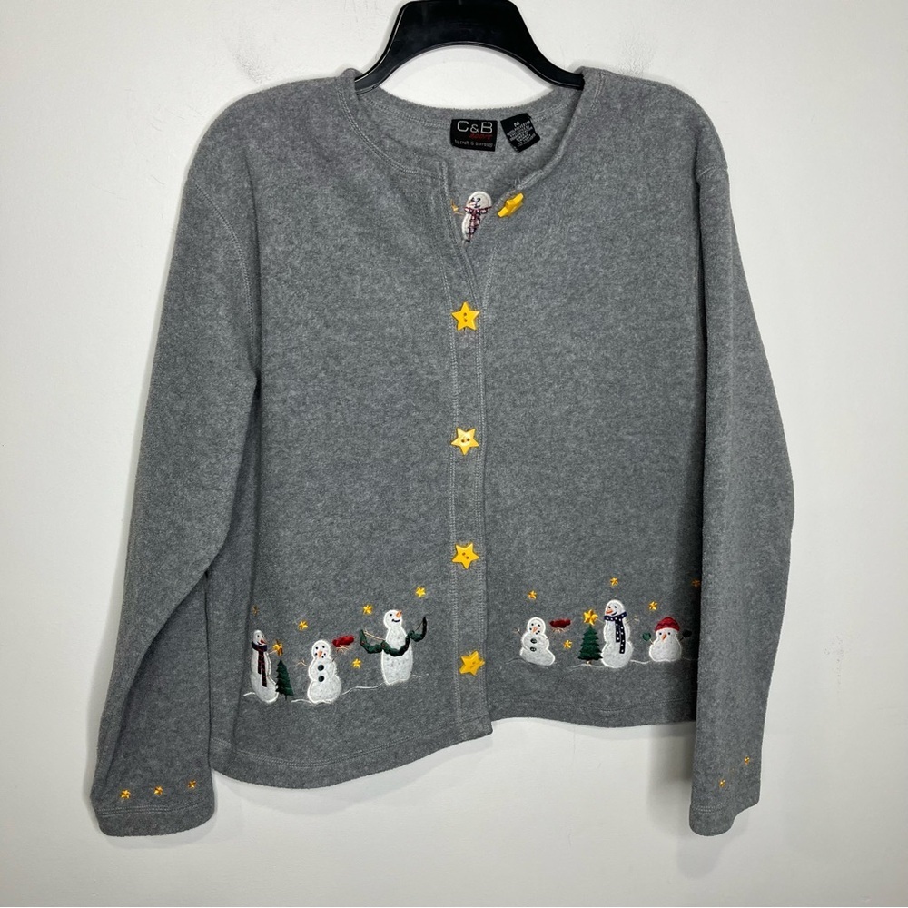 Vintage Croft‎ & Barrow Christmas fleece button down size medium
